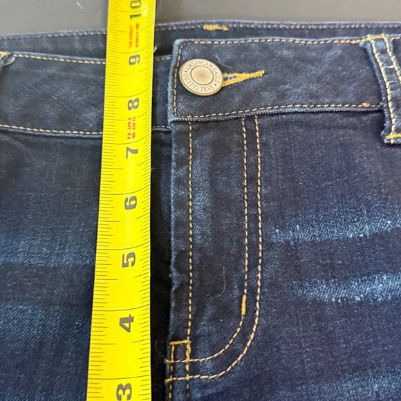 American Eagle Favorite Boyfriend Jeans Womens 14 Blue VTG Y2K Wide Leg Stretch - Picture 10 of 13